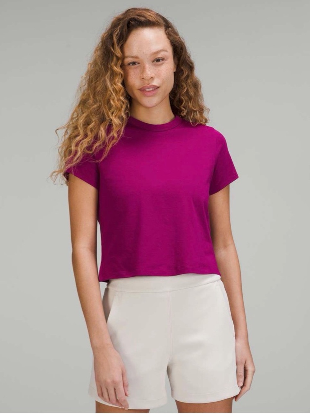 Lululemon Classic-Fit Cotton-Blend T-Shirt
Magenta Purple